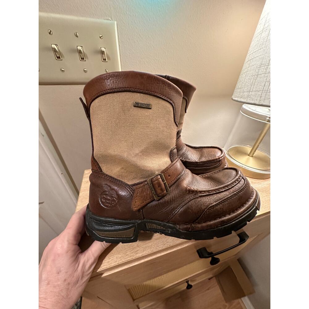 Georgia Boot Athens Waterproof Side-Zip work boots 8" Dark Brown 9 W